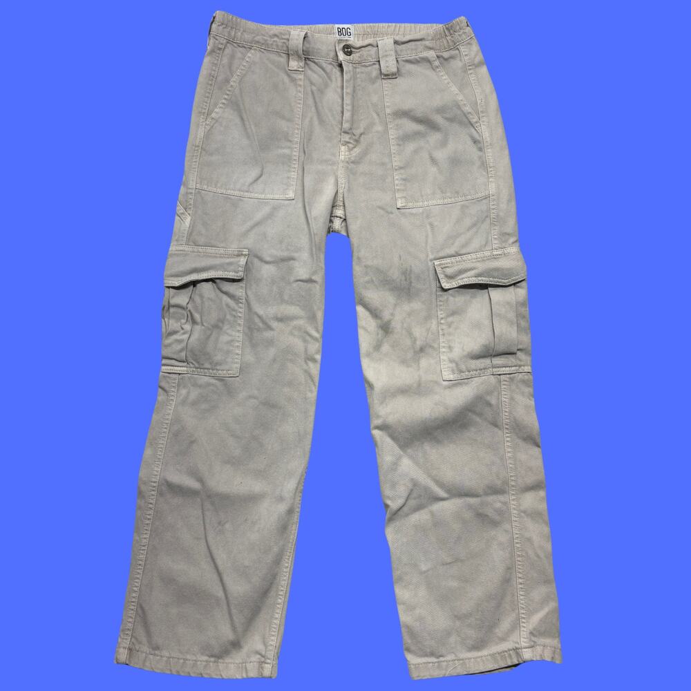 BDG Utility Cargo Pants Womens Actual 33 Beige Straight High Rise Canvas Skate